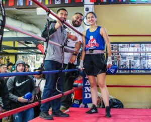 Coach Ian Cruz, Luis Rodriguez and Sara Koshfam