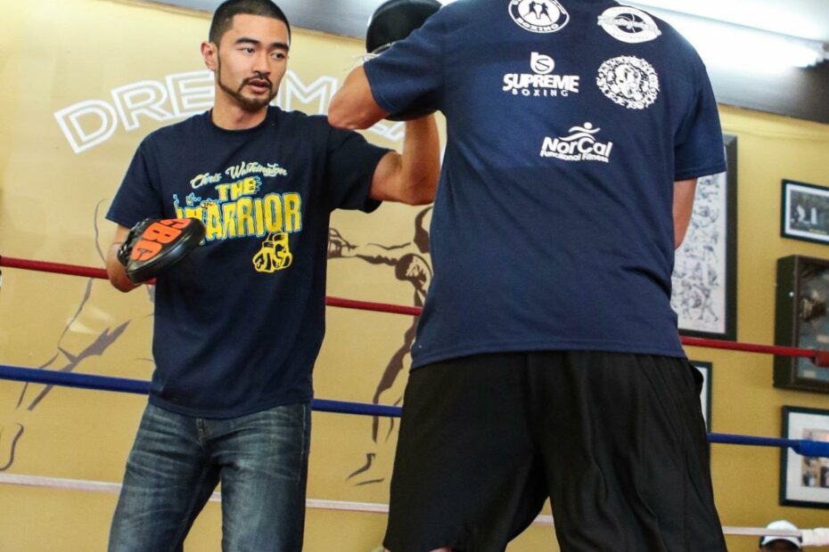 Coach Ian Cruz and Chris "The Warrior" Washington at Dreamland Boxing