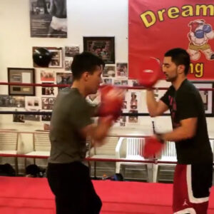 Elias and Coach Ian Cruz at Dreamland Boxing