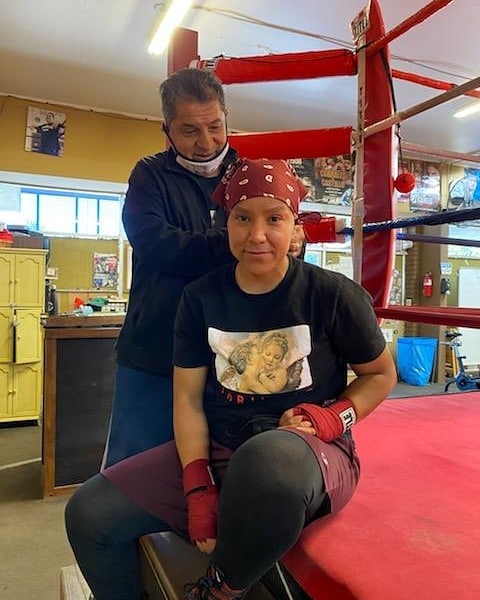 Sandra Magallon and Jesse Huerta at Dreamland Boxing