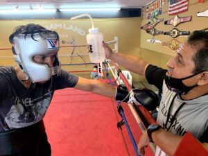 Mark Salgado and Jesse Huerta at Dreamland Boxing