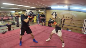 Mark Salgado sparring at Dreamland Boxing