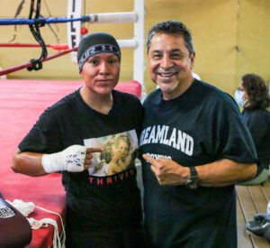 Sandra Magallon and Jesse Huerta at Dreamland Boxing