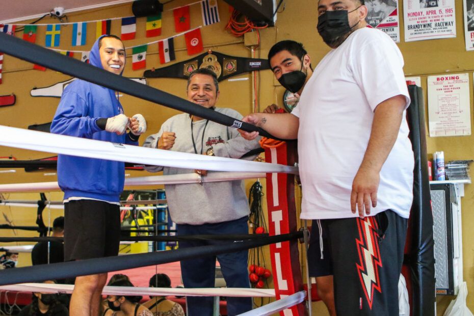 Mark Salgado, Jesse Huerta, Coach Ian Cruz, and Luis Rodriguez